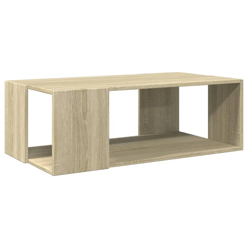 Table basse design moderne et contemporain 89,5 x 48 x 30 cm bois d'ingénierie couleur chêne DEC039021