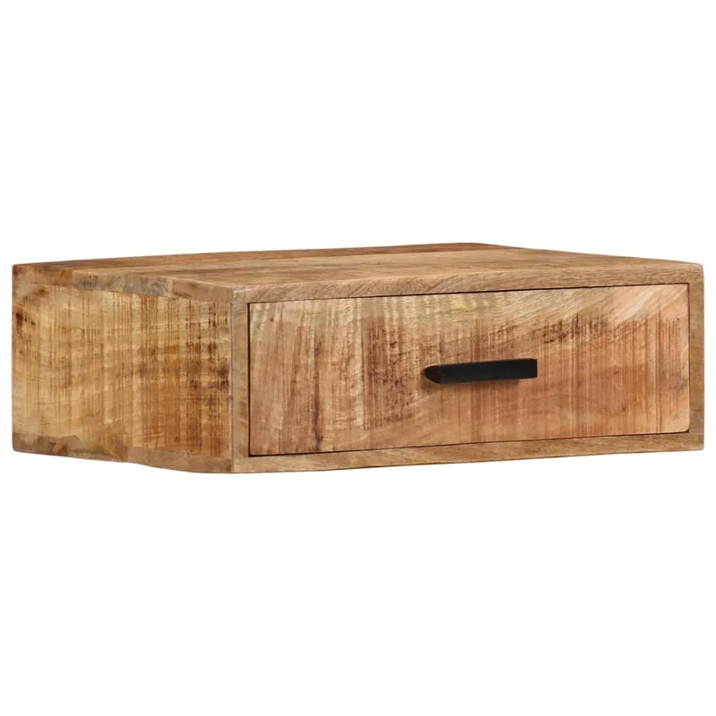 Table de chevet murale avec tiroir 40 x 30 x 13,5 cm bois de manguier massif DEC034160