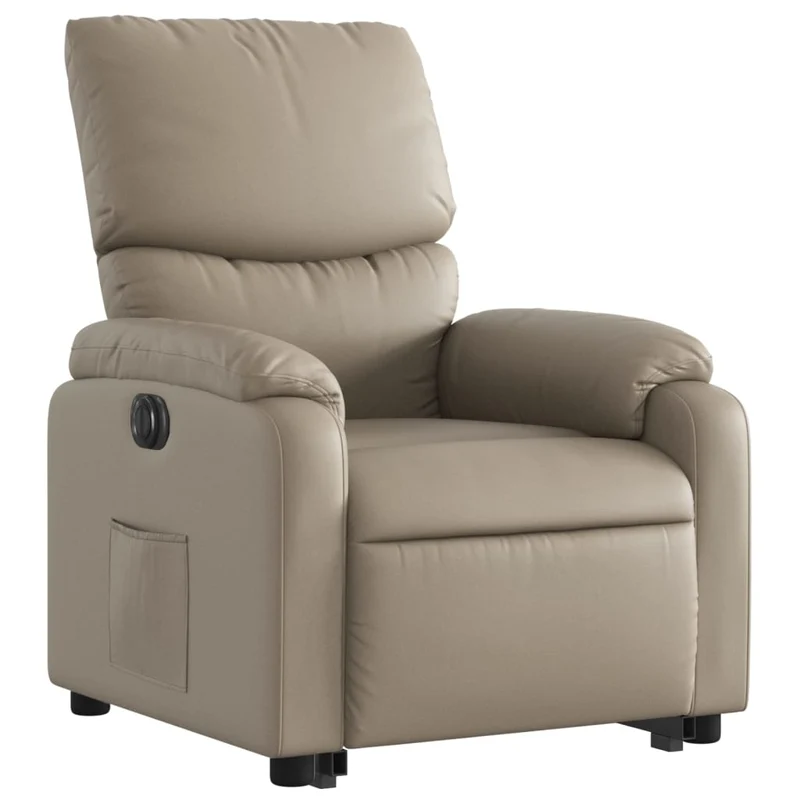 Fauteuil relax TV fonction de levage électrique très confortable en PVC couleur cappuccino DEC028251