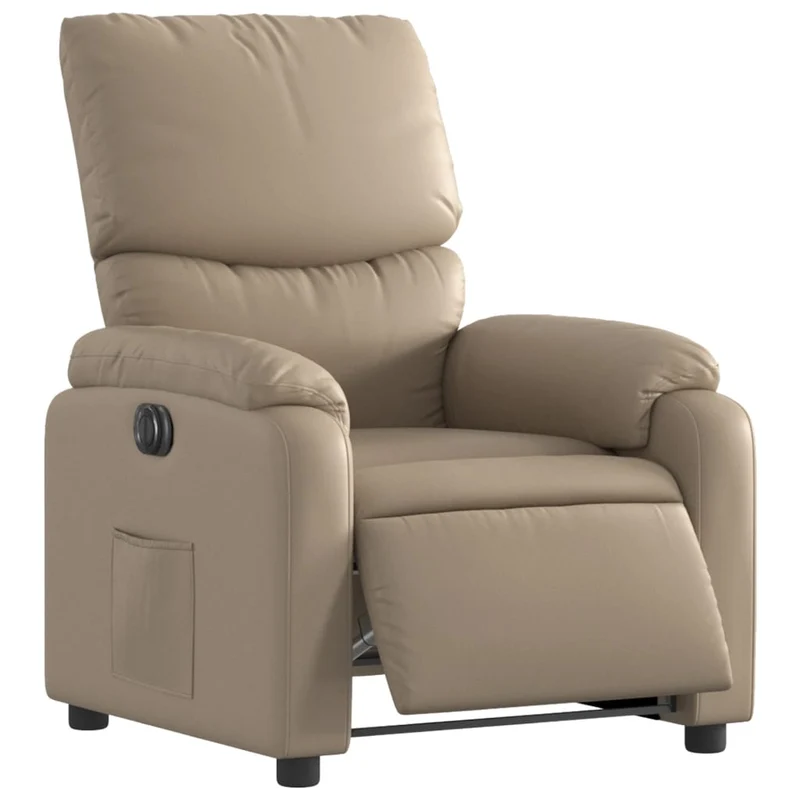 Fauteuil relax TV fonction d'inclinaison électrique très confortable en PVC couleur cappuccino DEC028243
