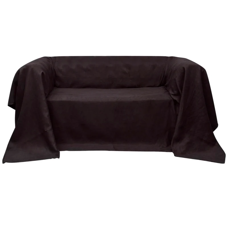 Housse Micro-suède de canapé Brun 270 x 350 cm DEC022310
