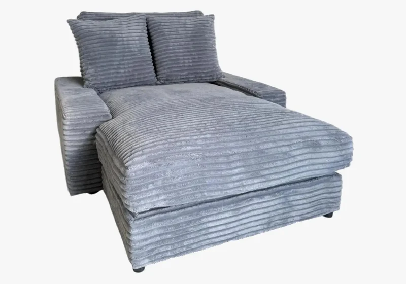 Canapé moderne tissu côtelé anthracite - Lino