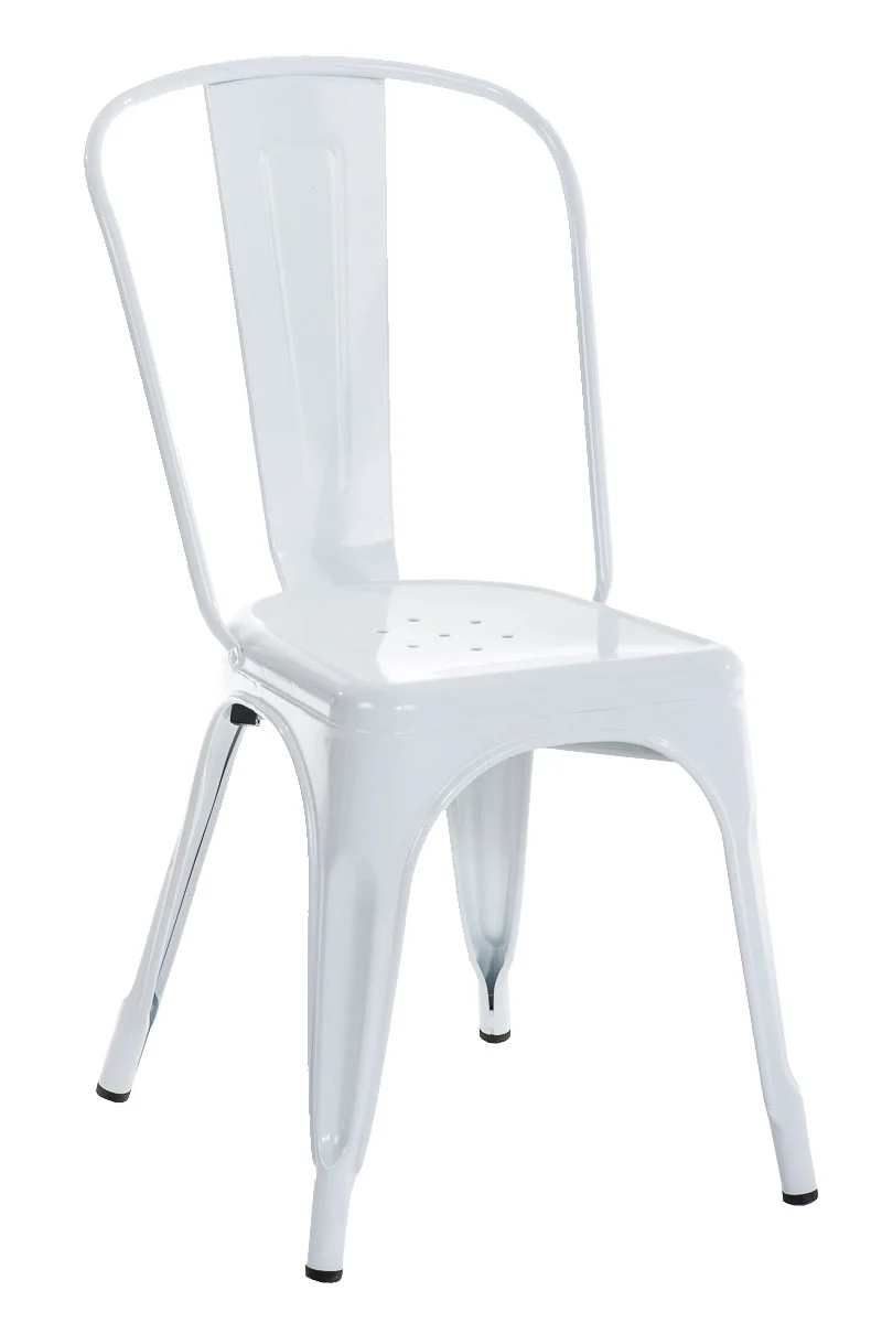 Chaise empilable style industriel factory métal blanc 10_0000892