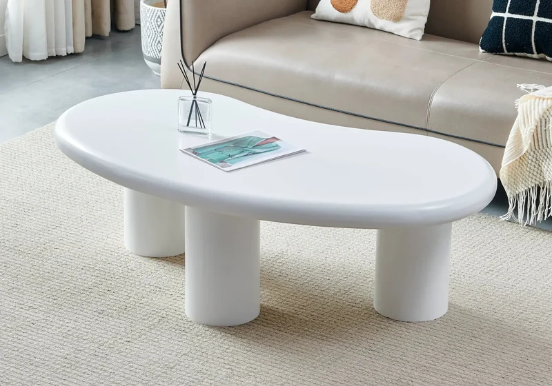 Table basse bois blanc HELEN