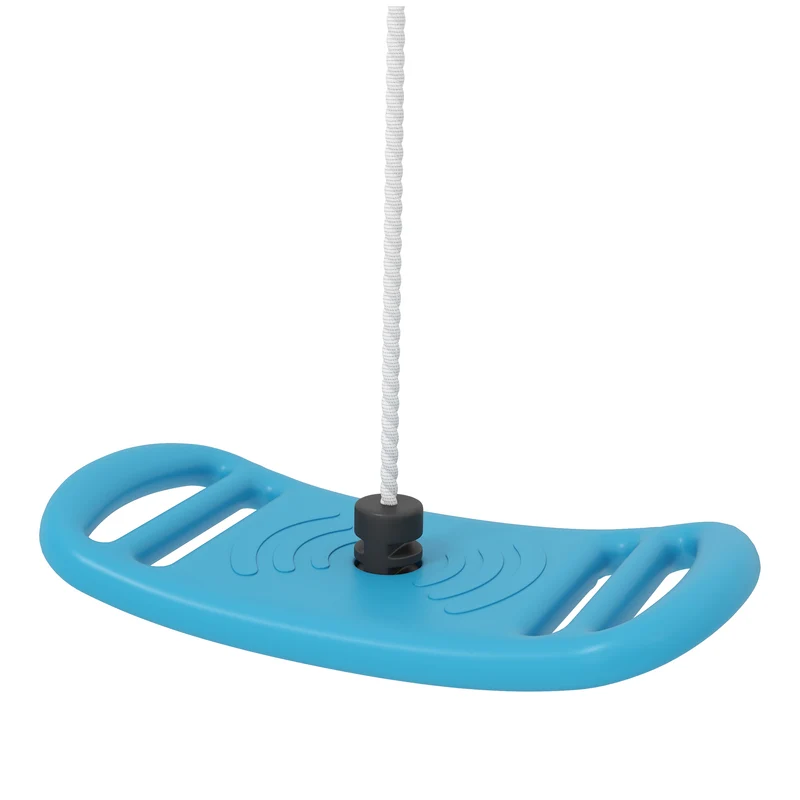 Balançoire enfant intérieur et extérieur 40,8 x 20,4 x 150 cm réglable sécurité 70 kg jardin moderne en plastique bleu 21_0000382
