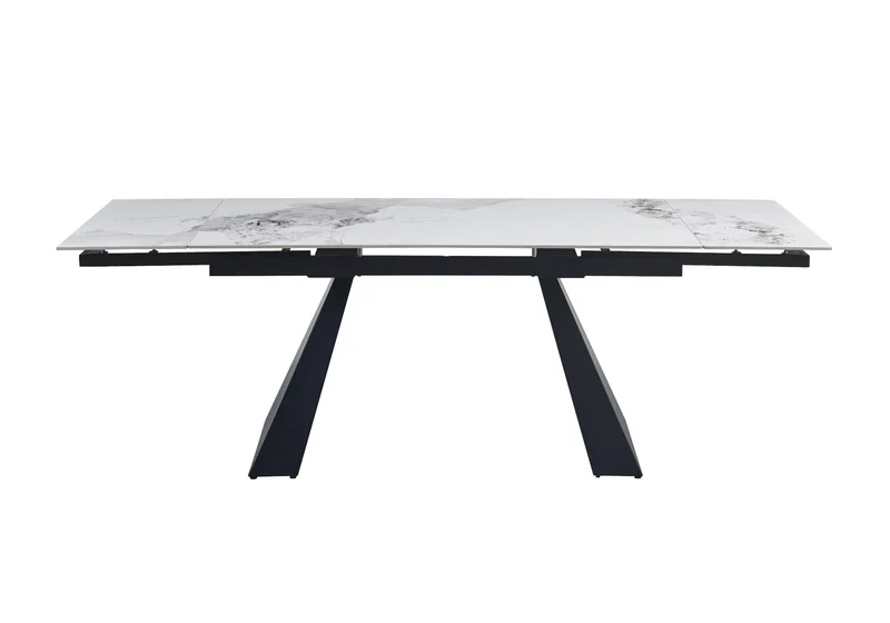 Table extensible noir marbre blanc - Como