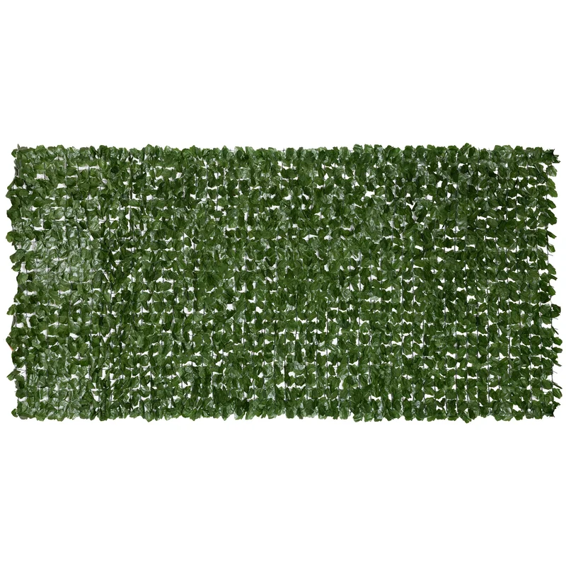 Haie artificielle brise-vue 300 x 1 x 150 cm intimité optimale anti-uv décoratif tendance en polyéthylène vert foncé 21_0003932