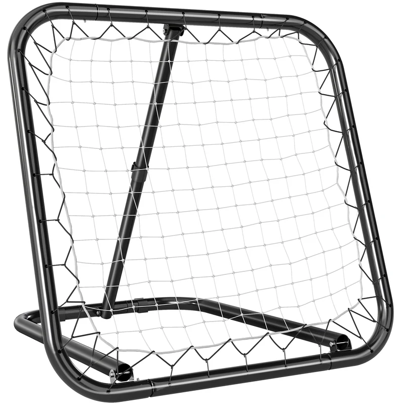 Filet de rebond de football entraînement pliable 78 x 84 x 78 cm angle 5 positions solide moderne jardin en métal noir 21_0006699