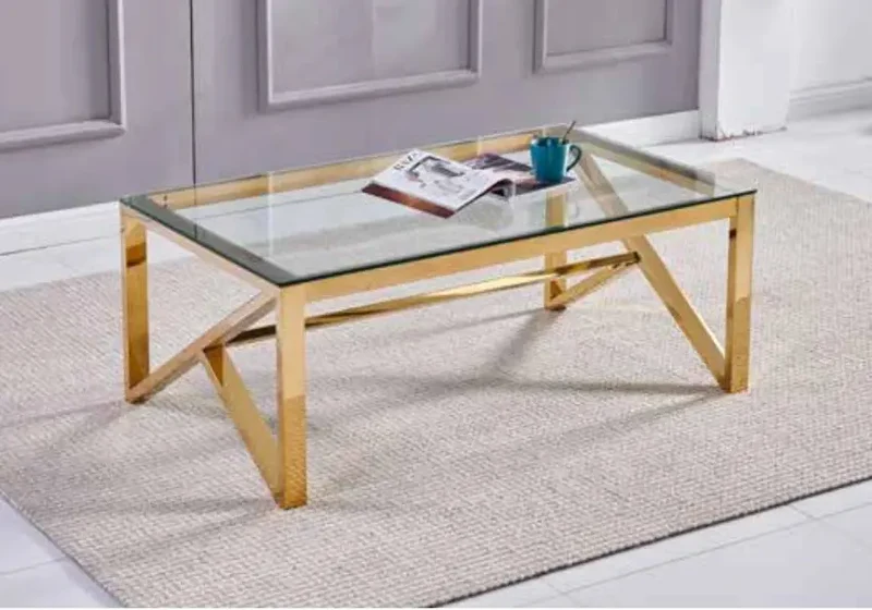 Table basse dorée transparent - Moly
