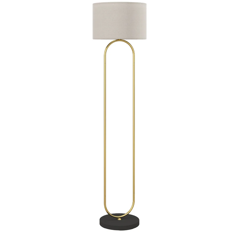 Lampadaire salon abat-jour lin 38 x 156 x 38 cm interrupteur à pied diffusion douce moderne minimaliste en lin noir 21_0007042