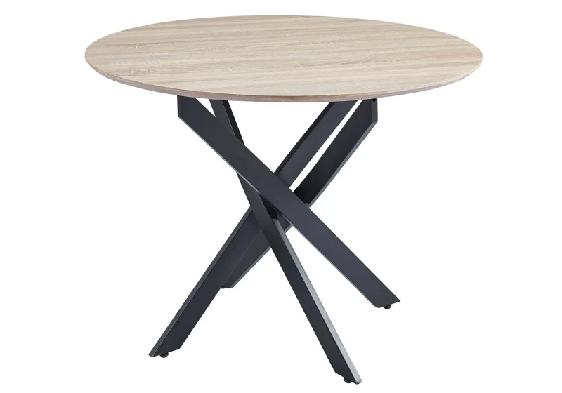 Table ronde noire bois chêne - Joy