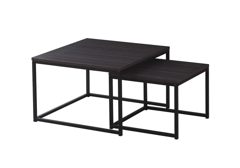 Tables gigognes noir bois noir - Nour