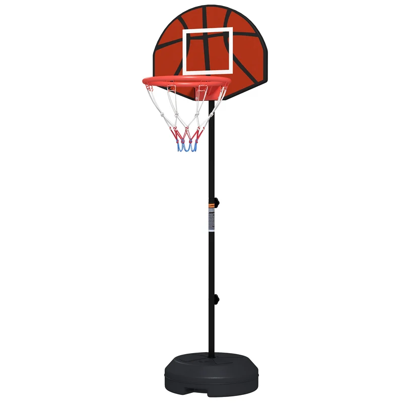 Support panier de basket 2 en 1 cible fléchettes magnétiques 38 x 38 x 179 cm réglable base stable moderne en acier noir 21_0006614