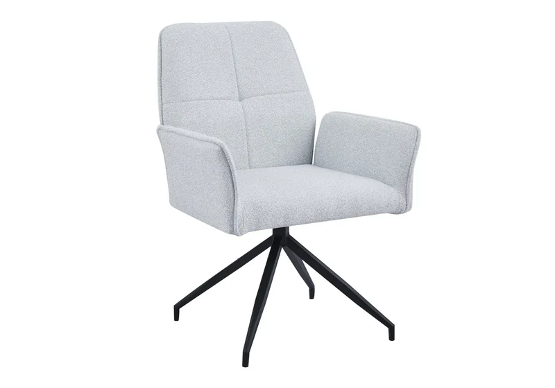 Fauteuils de table en tweed gris pivotants - Maty x2