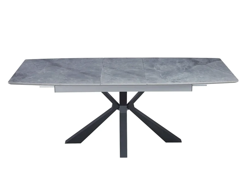 Table extensible céramique noir marbre gris - Urso