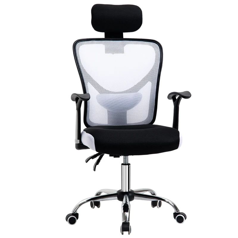 Fauteuil de bureau ergonomique dossier inclinable 62 x 67 x 108-118 cm hauteur réglable moderne épuré en polyester noir 21_0006210