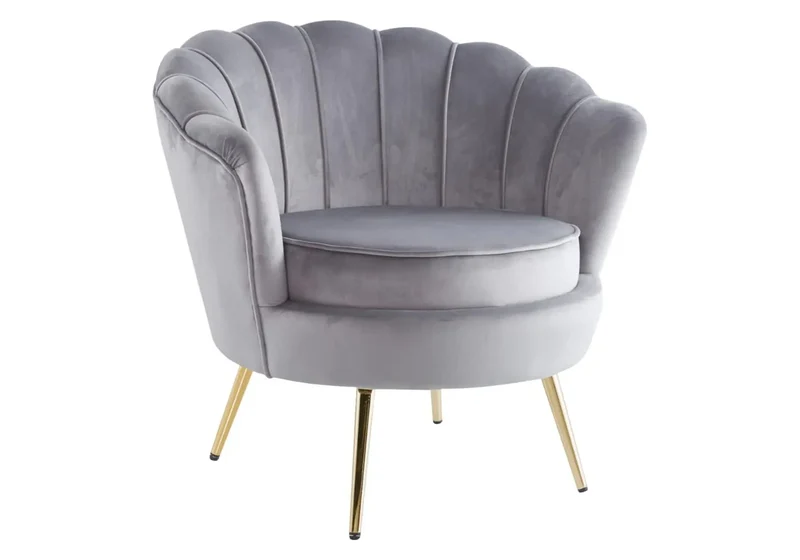 Fauteuil coquillage doré gris - Nymea