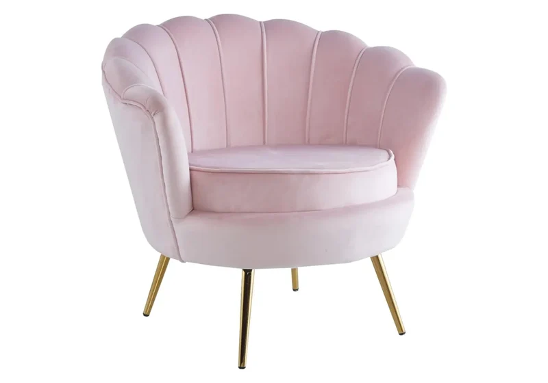 Fauteuil coquillage doré rose - Nymea