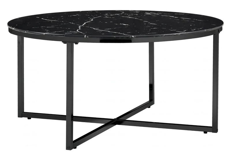 Table basse ronde noire marbre noir - Gala