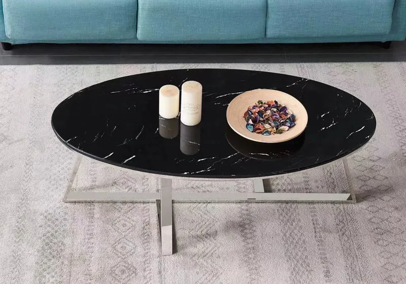 Table basse marbre noir - Gracy