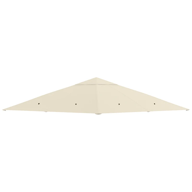 Toile de rechange pour pavillon tonnelle 3 x 3 m protection anti-uv ventilation contemporain épuré en polyester crème 21_0004761