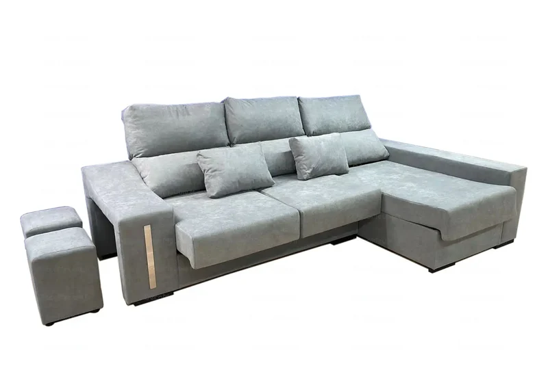 Canapé angle tissu gris - Sultan