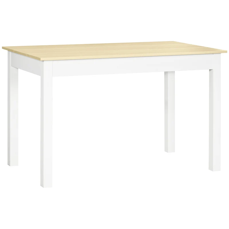 Table de salle à manger 119 x 70 x 75 cm spacieuse 4 à 6 personnes design moderne épuré en panneaux de particules chêne 21_0002331