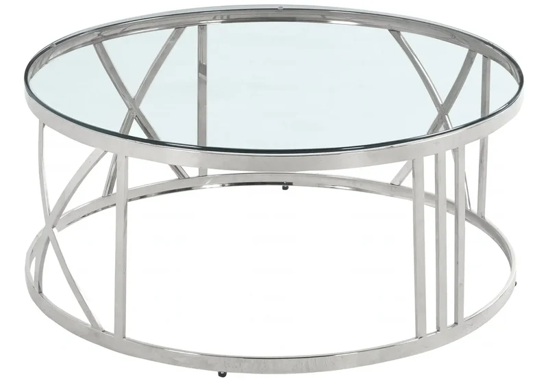 Table basse ronde en verre trempé - Geva