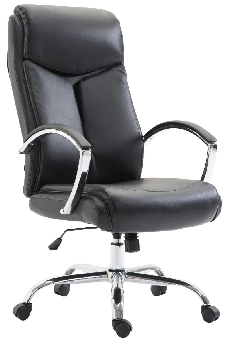 Fauteuil de bureau en synthétique noir réglable BUR10259