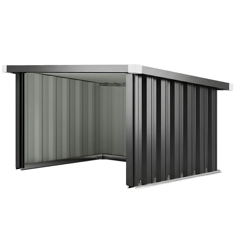 Abri pour robot tondeuse 108 x 86 x 62.5 cm protection antirouille amarrage facile moderne en acier galvanisé gris foncé 21_0004190