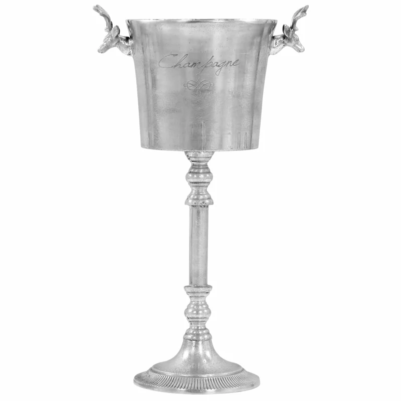 Seau à champagne Aluminium solide 39x29x71 cm Argenté DEC023058