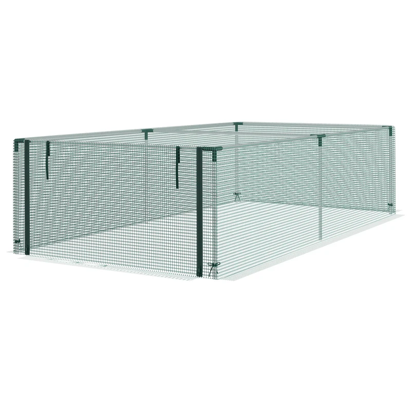 Serre de jardin compacte 125 x 248 x 62.5 cm porte enroulable zippée très stable contemporain extérieur en hdpe vert 21_0005416