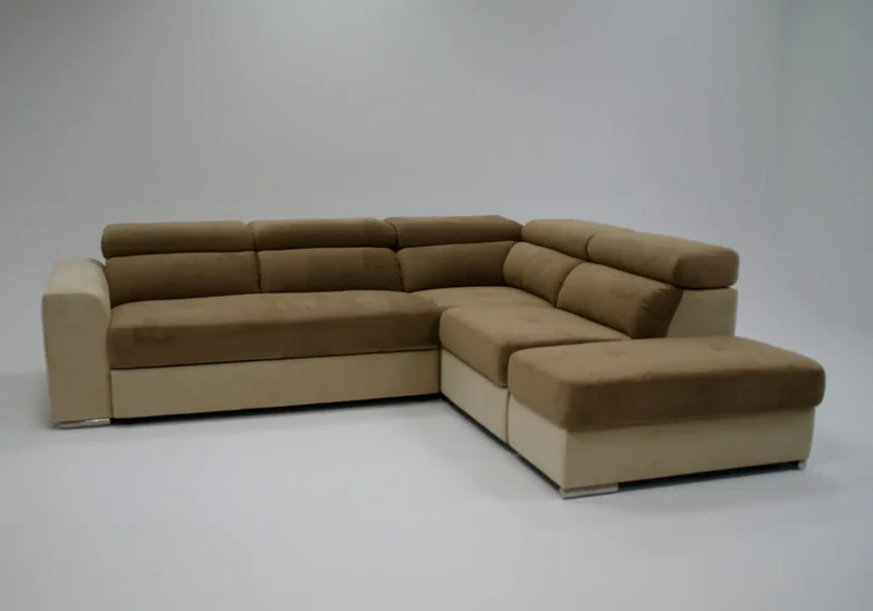Canapé d'angle modulable convertible choco - Confo