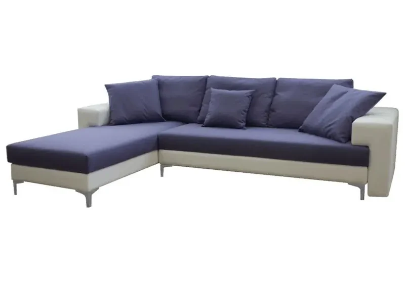 Canapé d'angle lit modulable en tissu mauve - Carl