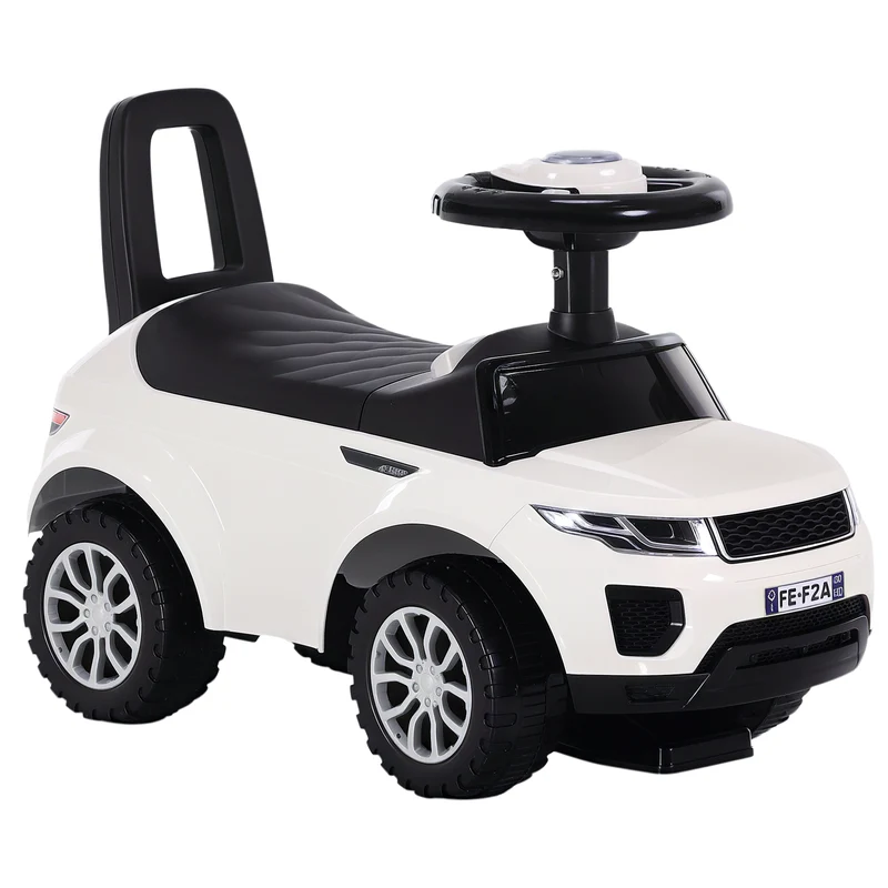 Porteur voiture pour enfant 62 x 28 x 41,5 cm stabilité et coffre rangement apprentissage équilibre design en PP blanc 21_0000449