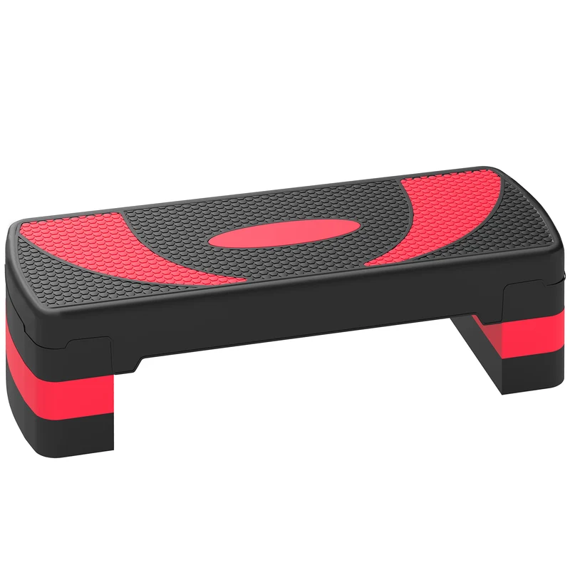 Plateforme d'aérobic compact 80 x 31 x 20 cm hauteur réglable 3 niveaux surface antidérapante maison moderne en PP noir 21_0006681