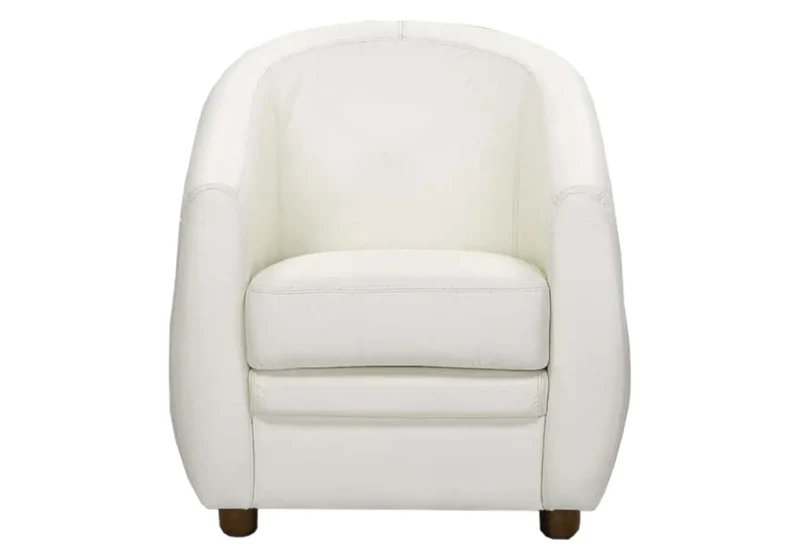 Fauteuil cabriolet en cuir blanc - Apollo