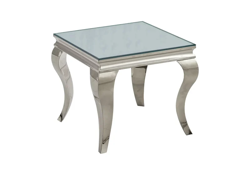 Bout de canapé design miroir argent - Neo