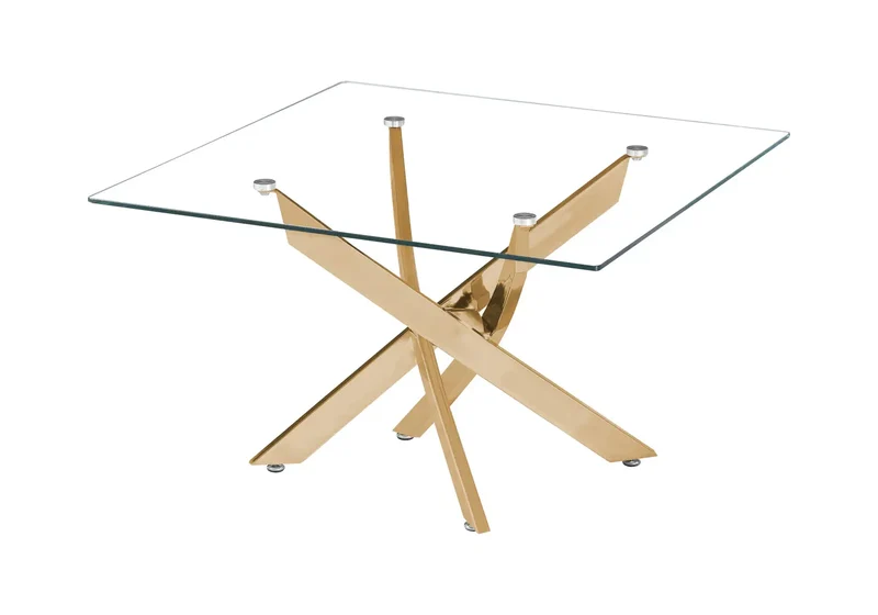 Table basse carré dorée trempé - Joy