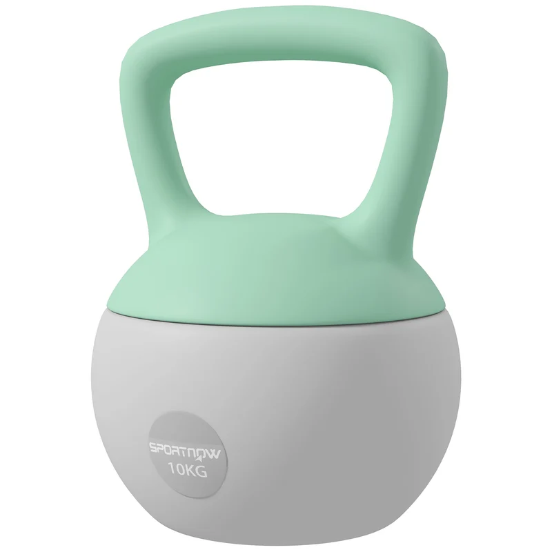 Poids russe musculation cardio 21 x 21 x 30 cm prise ergonomique antidérapante base stable design épuré en plastique gris 21_0006848