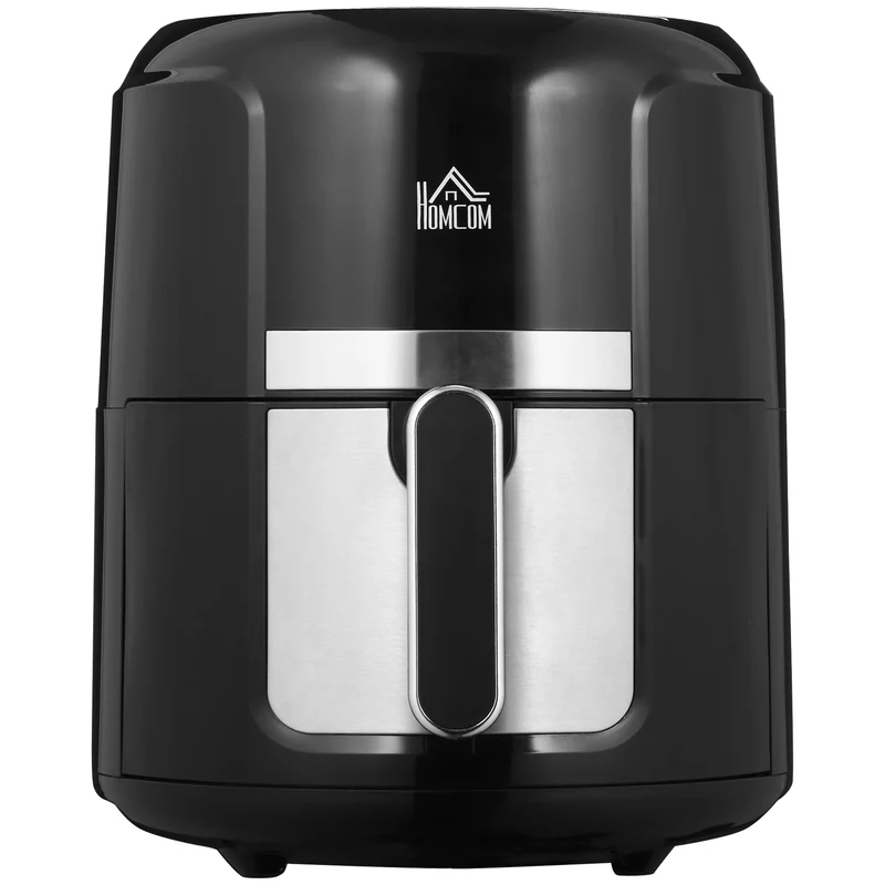 Friteuse sans huile multifonction panier 34 x 26 x 32 cm 12 programmes circulation 360° moderne épuré en plastique noir 21_0000936