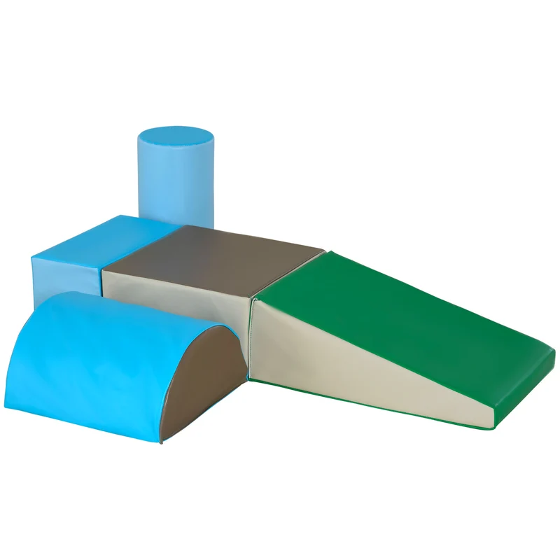 Lot de 5 modules motricité bébé parcours d'éveil 40,6 x 61 x 20,3 cm jeux d'équilibre moderne design en epe multicolore 21_0000713