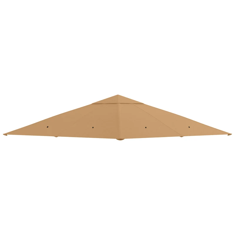 Toile de rechange pour pavillon 298 x 295 cm protection anti uv ventilation anti gouttes style épuré en polyester beige 21_0004757