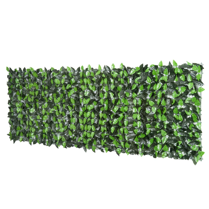Haie artificielle brise-vue pour jardin terrasse 300 x 100 cm intimité optimale feuillage réaliste tendance en pe vert 21_0003933