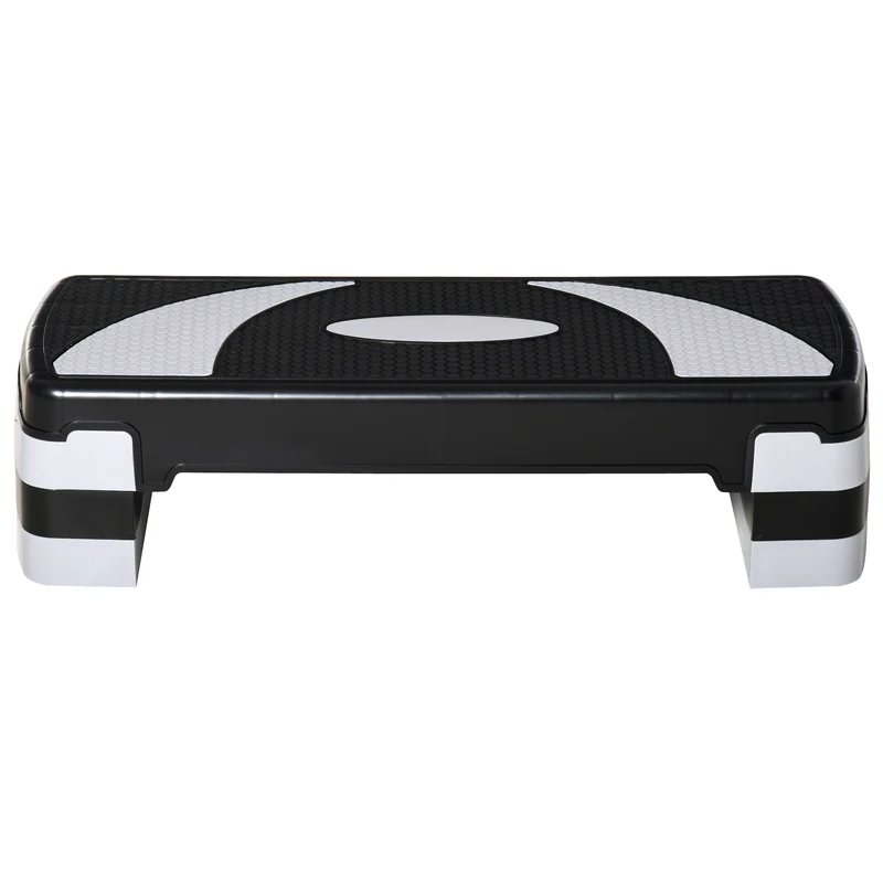 Plateforme d'aérobic réglable 80 x 31 x 20 cm surface antidérapante portable tonification pour salon moderne en PP noir 21_0006677