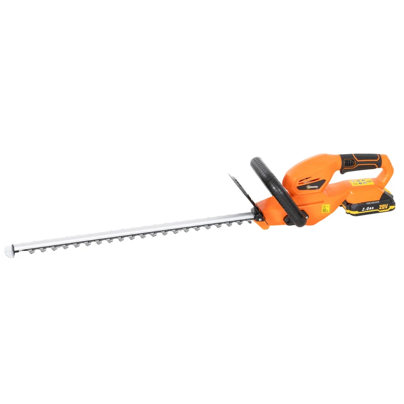 Taille-haies électrique sans fil jardin 94 x 19 x 17 cm lame 51 cm batterie 2000 mah coupe nette épuré en abs orange 21_0005673