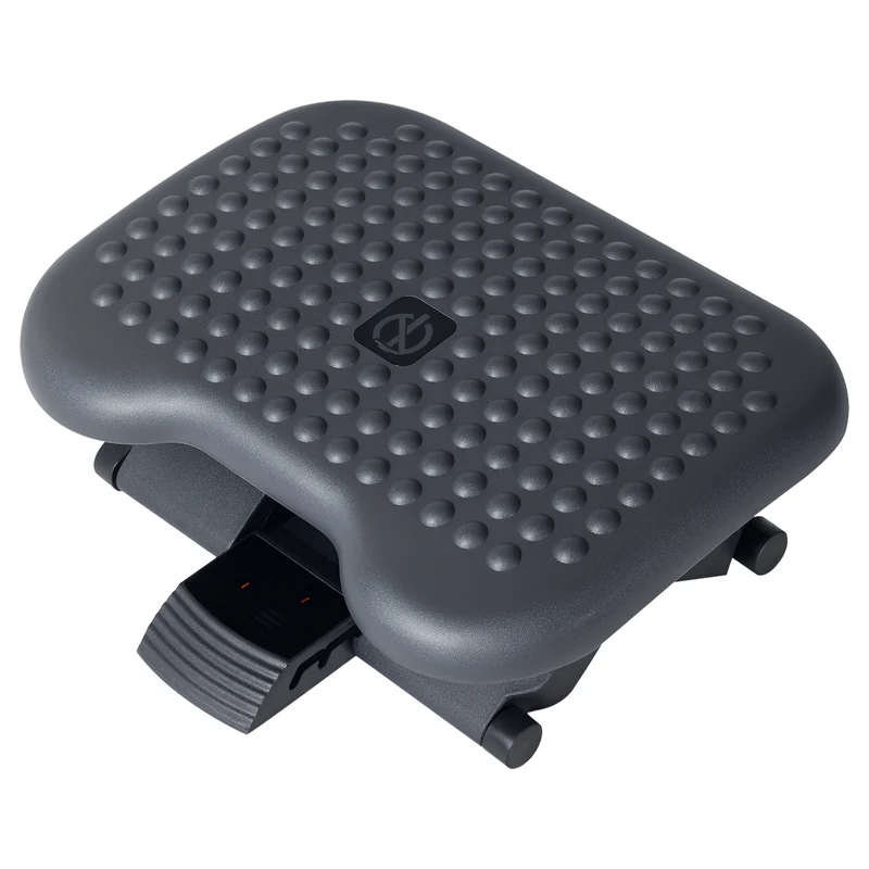 Repose-pieds de bureau et maison forme courbée 46 x 35 x 17 cm ergonomique antidérapant moderne épuré en HIPS gris foncé 21_0006355