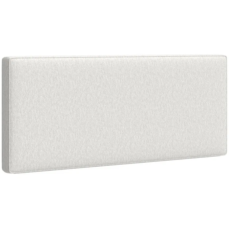 Tête de lit murale 140 x 10 x 60 cm soutien dorsal rembourré confort lecture design épuré effet flottant en tissu crème 21_0003777