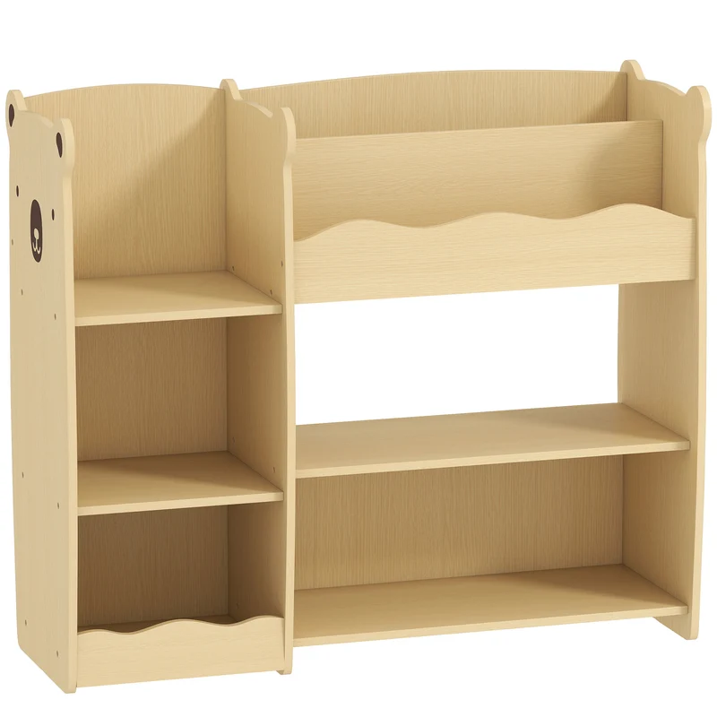 Meuble de rangement enfant 92 x 29 x 79 cm rangement organisé favorise autonomie design scandinave moderne en MDF naturel 21_0000174