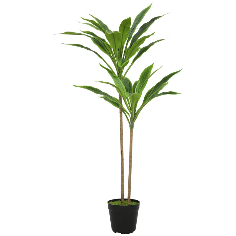 Arbre artificiel cordyline salon 13 x 90 cm sans entretien pot lesté stable ambiance scandinave tendance en peva vert 21_0003725